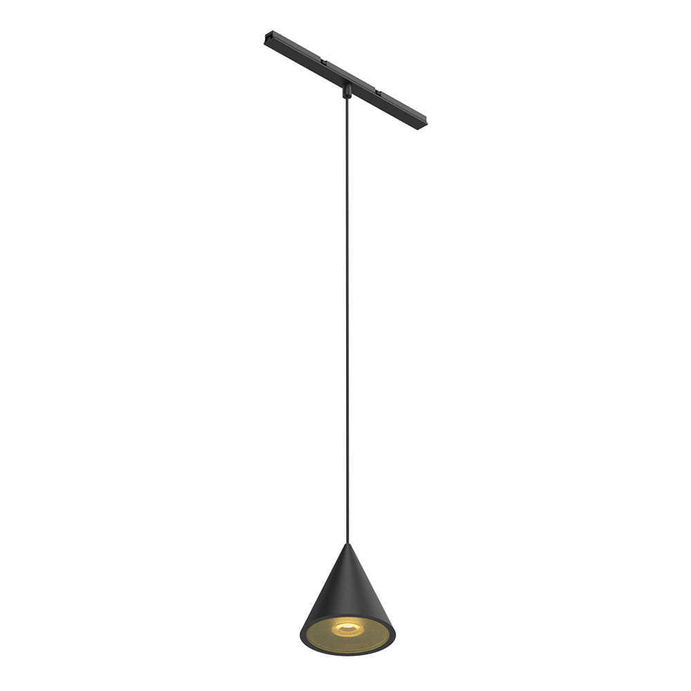 Colgante Led para Riel Magnetico Negro Luz Calida 5W — Colors