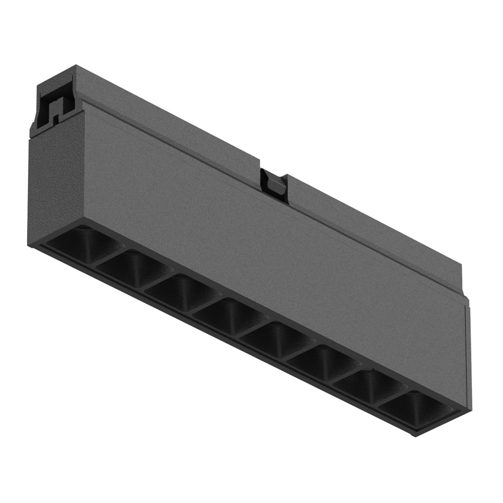 Foco Boxet Led para Riel Magnetico Negro Luz Calida 8W — Colors