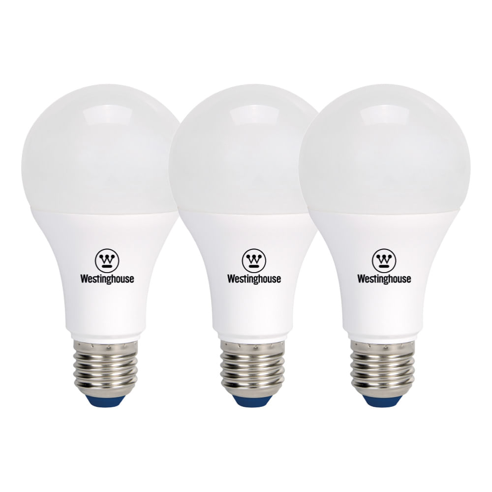 Pack x3 Ampolleta Led A60 9W Base E27 Luz Blanco Frío — Westinghouse