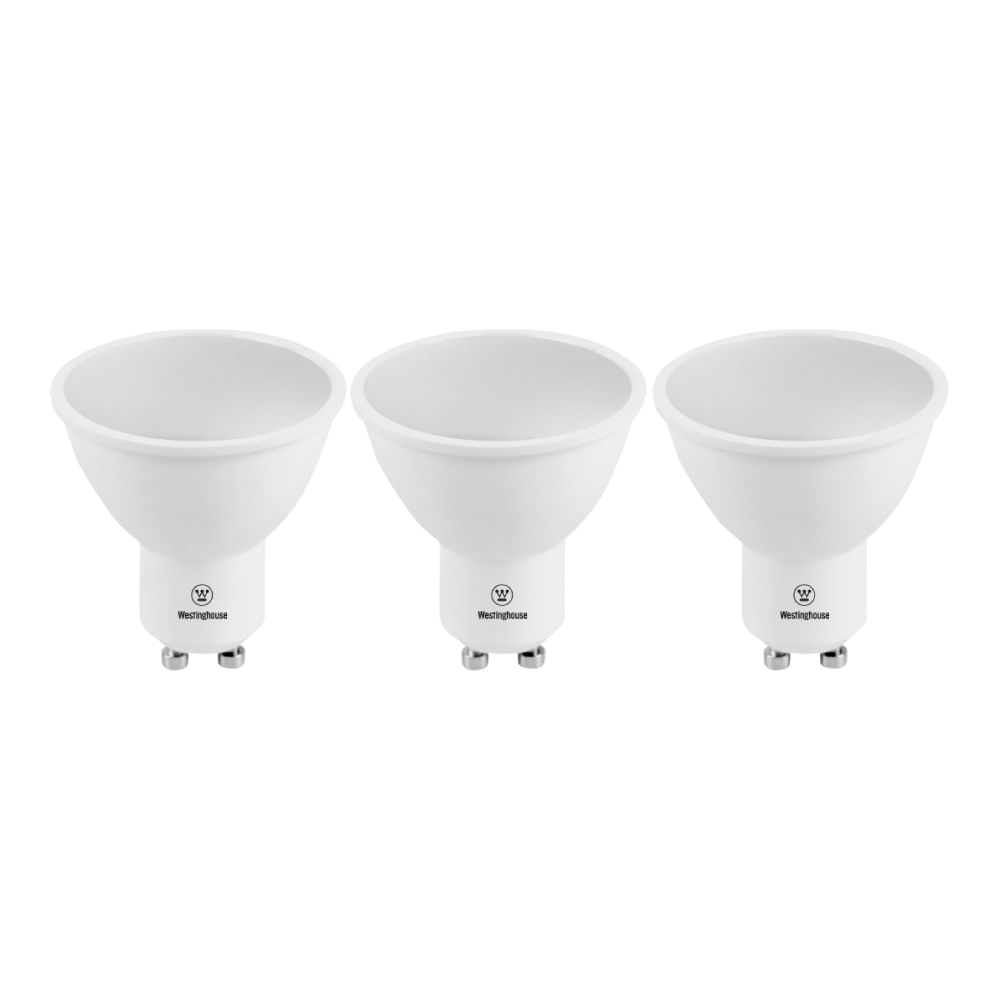 Pack x3 Ampolleta Led 5W Base GU10 Luz Cálida — Westinghouse