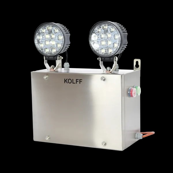 Equipo de Iluminación de Emergencia Kolff KC-2000 Inox LED 6500 lm 5H IP-65 (IEIL0063) — Kolff